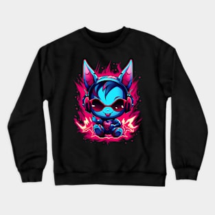 Adorable Kawaii Succubus Bursting with Demonic Charm Crewneck Sweatshirt